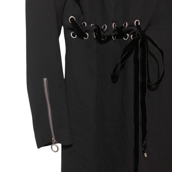 NWT Marc by Marc Jacobs SZ 8 Irving Tie Dress Velvet Chiffon Trim Whimsical Goth - Picture 8 of 16